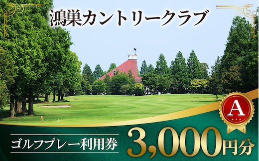 鴻巣カントリークラブ ゴルフプレー利用券A（プレー補助利用券） No.063