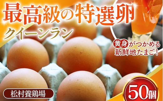 黄身がつかめる新鮮地たまご クイーンラン 赤玉 50個入 No.099