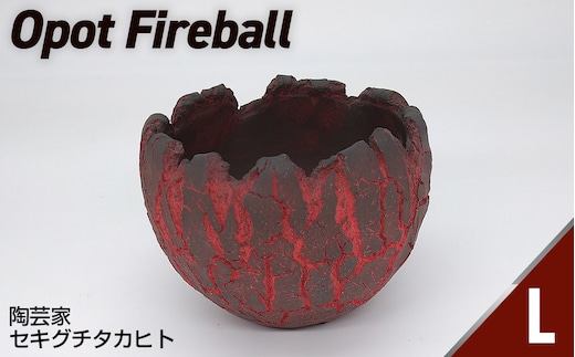 陶芸家セキグチタカヒトの植木鉢 Opot Fireball Lサイズ No.221
