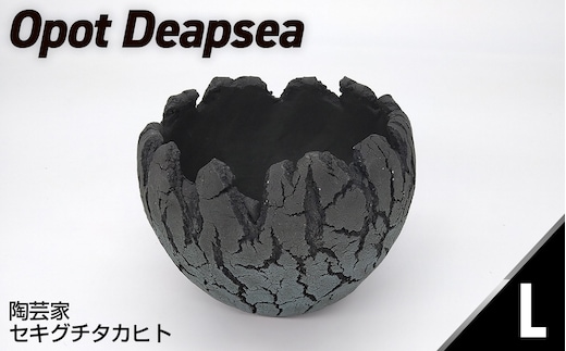 陶芸家セキグチタカヒトの植木鉢 Opot Deapsea Lサイズ No.222