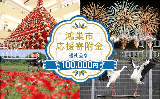 【返礼品なし】鴻巣市への応援寄附金（1口 100000円） No.604-07