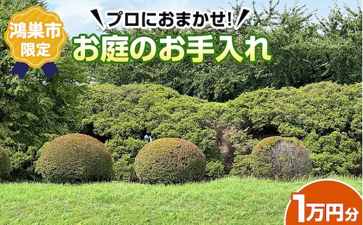 お庭のお手入れ 1万円分【鴻巣市内限定】 No.641