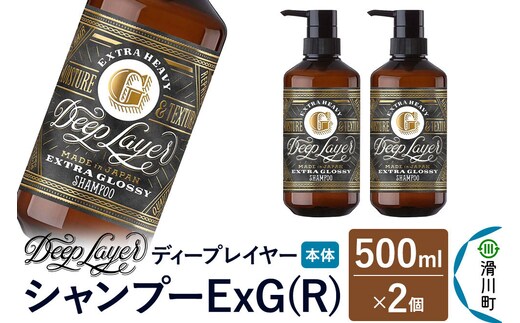 DeepLayer ディープレイヤー シャンプー ExG (R) 500mL×2個 [まとまり パサつき なめらか 手触り スルスル髪 ふんわり 細毛 軟毛 ダメージ毛 ブリーチ毛]