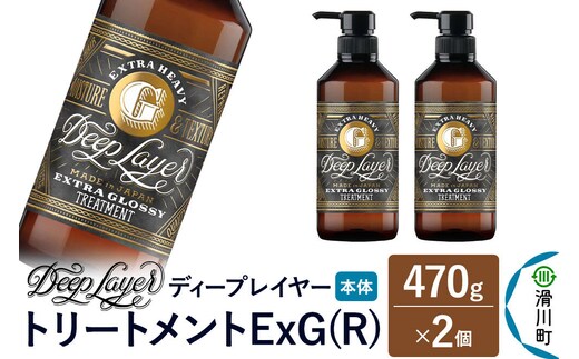 DeepLayer ディープレイヤー トリートメント ExG (R) 470g×2個 [まとまり パサつき なめらか 手触り スルスル髪 ふんわり 細毛 軟毛 ダメージ毛 ブリーチ毛 リンス コンディショナー]