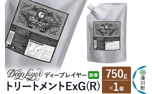 DeepLayer ディープレイヤー トリートメント ExG (R) 【詰替】 750g×1個 [まとまり パサつき なめらか 手触り スルスル髪 ふんわり 細毛 軟毛 ダメージ毛 ブリーチ毛 リンス コンディショナー]