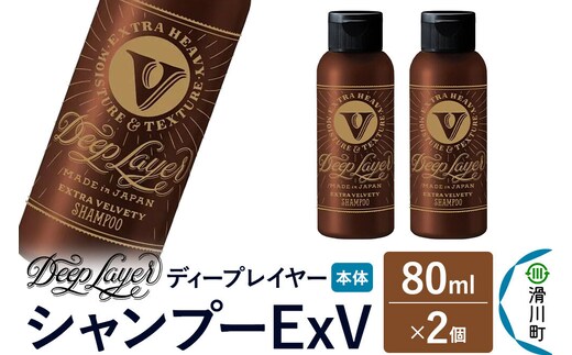 DeepLayer ディープレイヤー シャンプー ExV 80mL×2個 [まとまり パサつき なめらか 手触り スルスル髪 ふんわり 細毛 軟毛 ダメージ毛 ブリーチ毛]