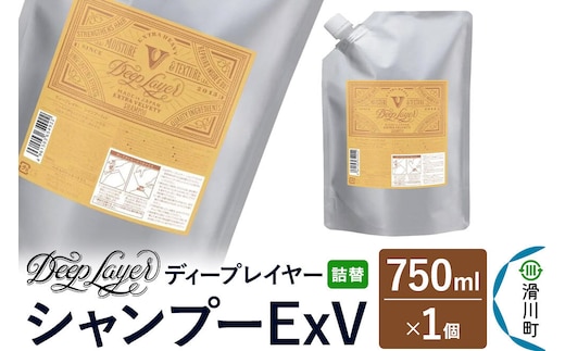 DeepLayer ディープレイヤー シャンプー ExV 【詰替】 750mL×1個 [まとまり パサつき なめらか 手触り スルスル髪 ふんわり 細毛 軟毛 ダメージ毛 ブリーチ毛]