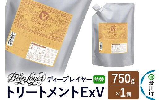 DeepLayer ディープレイヤー トリートメント ExV 【詰替】 750g×1個 [まとまり パサつき なめらか 手触り スルスル髪 ふんわり 細毛 軟毛 ダメージ毛 ブリーチ毛 リンス コンディショナー]