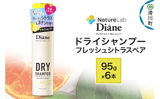 Diane ダイアン パーフェクトビューティー ドライシャンプー 95g フレッシュシトラスペア×6点セット