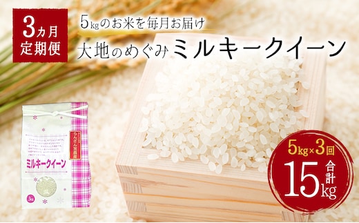 天水の恵米「ミルキークイーン」白米15kg（5kg×3回のお届け） お米 3回便