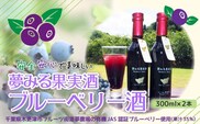 KAA002 ＜有機栽培ブルーベリー使用＞夢みる果実ブルーベリー酒　300ml×2本 ふるさと納税 ブルーベリー ブルーベリージュース アントシアニン 千葉県 木更津市 送料無料
