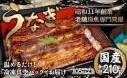 KAQ001 国産うなぎの蒲焼〈冷凍・真空〉約105ｇ×2パック（2尾分）合計約210ｇ ふるさと納税 うなぎ 国産 鰻 2尾 千葉県 木更津 送料無料