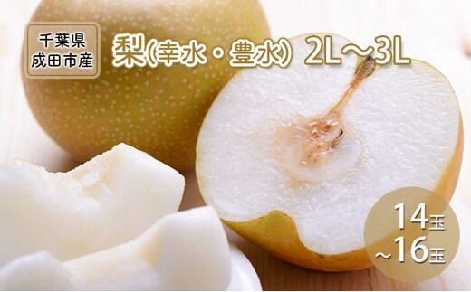 梨 幸水 豊水 2L～3L 14玉～16玉 なし ナシ 和梨 果物 くだもの フルーツ 旬のフルーツ 旬の果物 デザート 千葉 千葉県 成田市