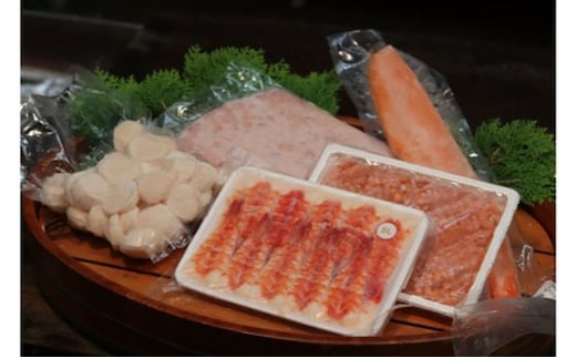 海の幸盛合せ 手巻き寿司5点セット 魚貝類 加工食品 鮭 サーモン 帆立 ホタテ 