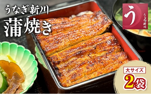 うなぎ新川 蒲焼き（大サイズ）2袋入り 鰻 うなぎ蒲焼 蒲焼 タレ付き うな重 冷凍 成田市 千葉県