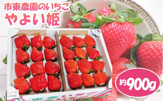 No.075 【市東農園のいちご】やよい姫 約900g