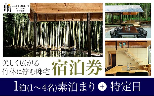 and FOREST勝浦 竹の離れ 宿泊券 1~4名 1泊 素泊まり 特定日 株式会社タスマニアンプロジェクト《30日以内に出荷予定(土日祝除く)》千葉県 勝浦市 宿泊券 サウナ付き---kastuura_tp_9---