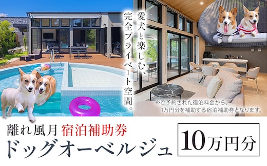 宿泊 離れ 風月 ドッグオーベルジュ 宿泊補助券 10万円分《30日以内に出荷予定(土日祝除く)》離れ 風月 千葉県 勝浦市 ホテル お食事 犬 ワンちゃん わんちゃん ドッグラン ドッグフード ペット 旅行---kastuura_hgt_4---