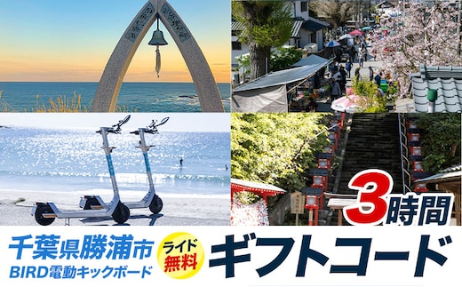 BIRD 電動キックボード 3時間 ライド 無料 ギフトコード 株式会社 Mobilco《30日以内に出荷予定(土日祝除く)》千葉県 勝浦市 電動キックボード 送料無料---kastuura_mobi_1---