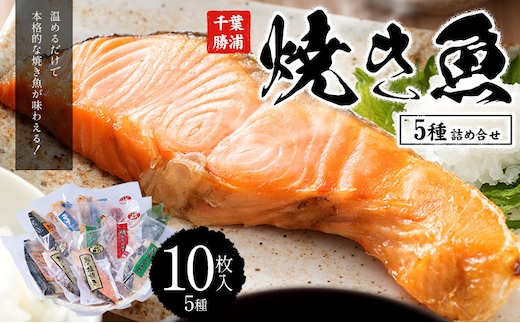 焼き魚セット 5種10枚 株式会社鈴八フーズ 《30日以内に出荷予定(土日祝除く)》【配送不可地域：離島】さけの塩焼き さばの塩焼き 赤魚の粕漬け焼き さけの西京焼き 鰆の西京焼き---kastuura_szh_5---