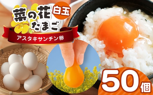 2週間以内に発送 君津市産 菜の花エッグ アスタキサンチン卵 白玉50個入り 菜の花たまご | 早く届く すぐ すぐ発送 たまご 卵 タマゴ 玉子 定期便 白 卵かけご飯 お菓子作り 新鮮 オススメ 千葉県 君津市 きみつ