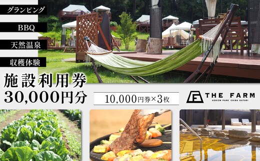 BBQやキャンプなども楽しめる複合施設 THE FARM利用券30,000円分 TFM012