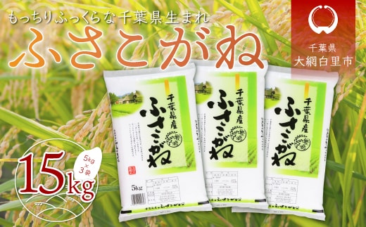 【最短2～7営業日出荷】令和7年産 千葉県産「ふさこがね」15kg（5kg×3袋） A048
