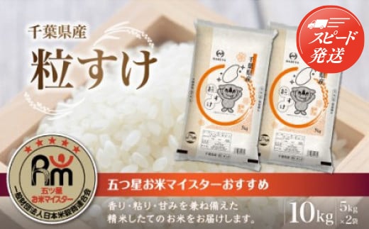 令和8年産 千葉県産粒すけ 精米 10kg (5kg×2袋) ふるさと納税 米 千葉県産 大網白里 コシヒカリ 精米 こめ 送料無料 E017