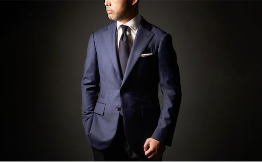 これさえあれば安心の幅広い場面に使えるネイビースーツ お仕立券 ファッション 服 男性 メンズ 