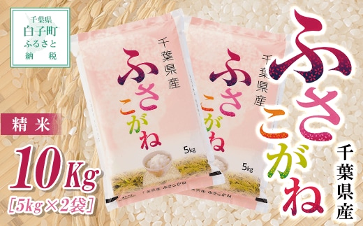 令和7年産新米 千葉県産ふさこがね＜精米＞10kg(5kg×2袋)ふるさと納税 お米 10kg 千葉県産 白子町 ふさこがね 米 精米 こめ 年越し おせち お餅 送料無料 SHB008
