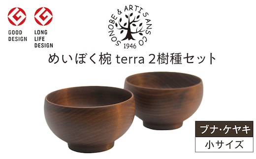 めいぼく椀テッラ小 2樹種セット(ブナ・ケヤキ)【めいぼく椀テッラ 10.5φ×6cm 手作り ウレタン塗装 国産天然木 おしゃれ プレゼント 記念 お祝い お椀 神奈川県 小田原市 】