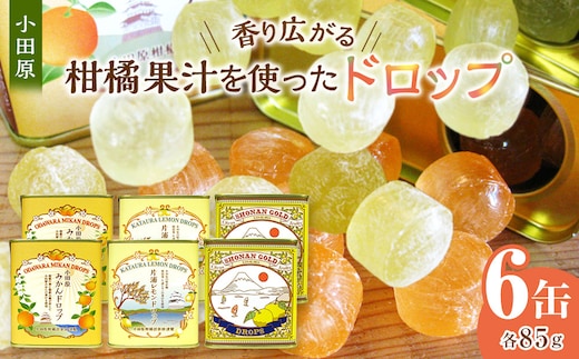 【小田原のフルーツ果汁を使ったドロップ3種類×2個セット】口に入れるとフルーツの香りが広がるドロップ。【 ドロップ 神奈川県 小田原市 】