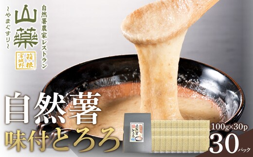 解凍するだけ！毎日の新しい健康習慣に！自然薯味付とろろ100ｇ３０ｐセット【とろろ 極上とろろ 山芋 箱根 お家用 家庭用 国産 セット商品 自然薯 味付とろろ 神奈川県 小田原市 】
