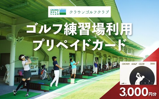 クラウンゴルフクラブ ゴルフ練習場利用プリペイドカード【ゴルフ練習場 プリペイドカード 1枚3,000円分 神奈川県 小田原市 】