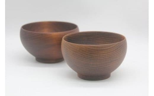 めいぼく椀テッラ大 2樹種セット(ブナ・サクラ)【めいぼく椀テッラ 13.0φ×7.4cm 手作り ウレタン塗装 国産天然木 おしゃれ プレゼント 記念 お祝い 夫婦 神奈川県 小田原市 】