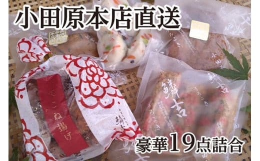 鰯揚げ てどり揚げ 彩しんじょ てこね揚げ 紅生姜棒【創業244年小田原蒲鉾発祥の店 鱗吉】【19枚】老舗の練り物5種セット【惣菜 おかず 家庭用 自宅用 贈答品 贈答用 おでん 手造り 神奈川県 小田原市 】のかまぼこ こだわり製法 食感のいい蒲鉾 神奈川県 小田原市 】
