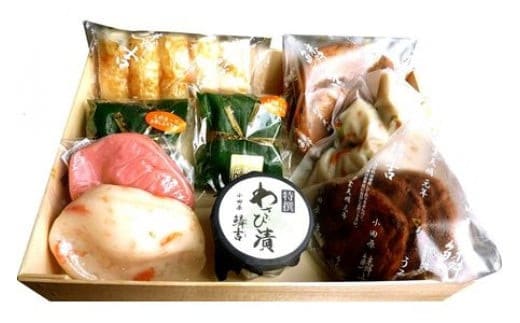 女将さんお勧め詰合せ【創業244年小田原蒲鉾発祥の店 鱗吉】 【のし無料サービス】【しんじょ（桜えび） しんじょ（紅） いわし揚げ てどり揚げ 彩しんじょ 笹しんじょ チーズ竹輪 わさび漬け 神奈川県 小田原市 】