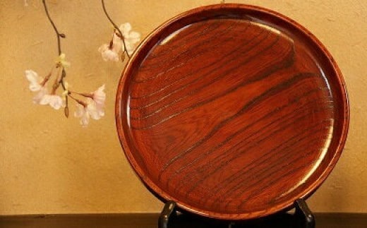 小田原漆器 7寸薄盆【漆塗り 国産天然木 おしゃれ プレゼント 記念 お祝い ふっくらとしたデザイン 木製食器 日用品 キッチン用品 木製 直径205mm×高さ23mm 小田原漆器 神奈川県 小田原市 】