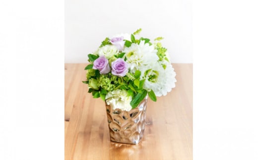 アレンジメント Sサイズ_ホワイト/グリーン系