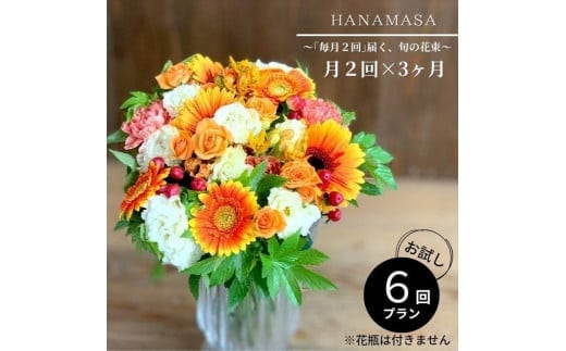 【定期便 全6回・毎月2回】「毎月2回」届く、旬の花束【 神奈川県 小田原市 】