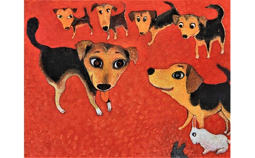 アーティストが『愛しいペットのポートレート』描きます 6号サイズ 410×318mm (縦横対応）【アート F6号サイズ 油絵 横井山泰 美術 作家 410×318mm 神奈川県 小田原市 】