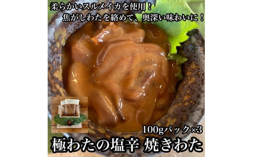 極わた塩辛 小パック 3パック【 惣菜 いかの塩辛 するめいか 珍味 おつまみ お取り寄せ 御中元 お中元 お歳暮 父の日 母の日 贈り物 日本酒 焼酎】【家庭用 自宅用 贈答品 贈答用 ギフト 神奈川県 小田原市 】