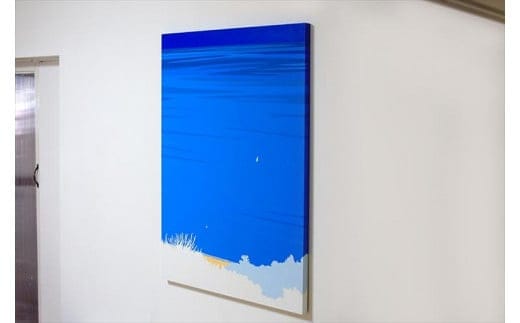 オリジナル風景画 オーダー制作 ペインティング 小田原にある景色 心象風景 片田舎の風景 子供の頃に見た風景 海 空 山