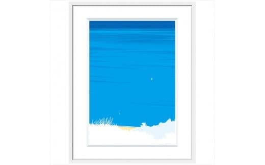 【また会いましょう】直筆サイン入り 額付きジークレープリント 小田原にある景色 心象風景 片田舎の風景 子供の頃に見た風景 海 空 山