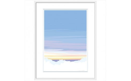 【旅】直筆サイン入り 額付きジークレープリント 小田原にある景色 心象風景 片田舎の風景 子供の頃に見た風景 海 空 山