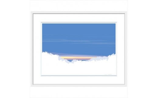 【アナザーヴィーナス】直筆サイン入り 額付きジークレープリント 小田原にある景色 心象風景 片田舎の風景 子供の頃に見た風景 海 空 山