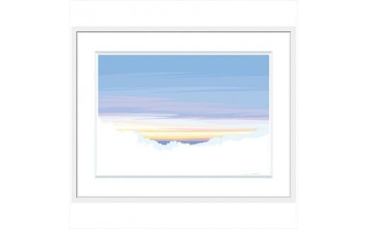 【旅の終わりに】直筆サイン入り 額付きジークレープリント 小田原にある景色 心象風景 片田舎の風景 子供の頃に見た風景 海 空 山