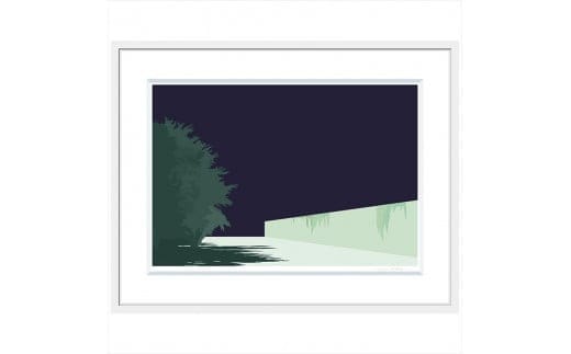 【何も思い出さなくてもいいのかもしれない】直筆サイン入り 額付きジークレープリント 小田原にある景色 心象風景 片田舎の風景 子供の頃に見た風景 海 空 山