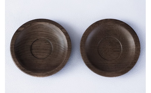 ナラのソーサー 2枚セット 【 食器 神奈川県小田原市】