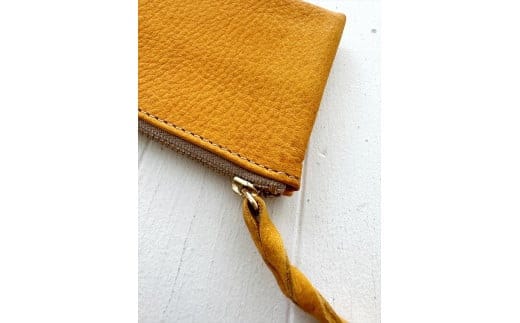 鹿革L字財布（小）イエロー【 神奈川県 小田原市 】